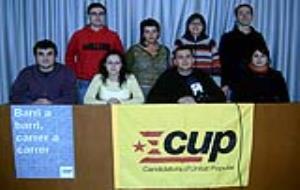 Imatge dels integrants de la candidatura de la CUP