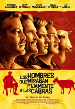 Cartell de LOS HOMBRES QUE MIRABAN FIJAMENTE A LAS CABRAS 