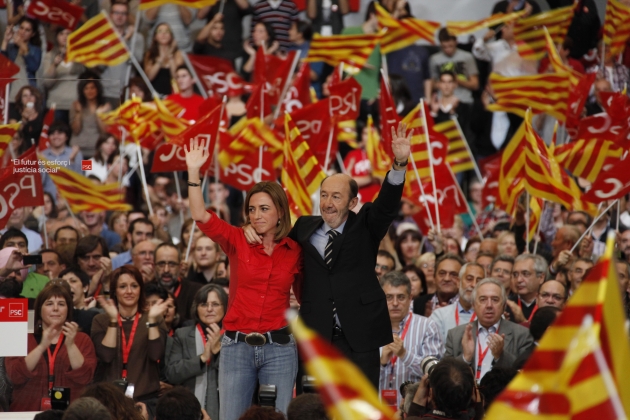 PSC. Carme Chacón i Alfredo Pérez Rubalcaba