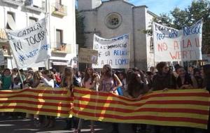 Concentració per l'educació pública de qualitat a Vilafranca