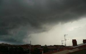 Marc Lemus. Imatge de la tempesta de diumenge a Vilanova i la Geltrú