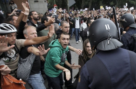 Eix. Imatge d'una manifestació