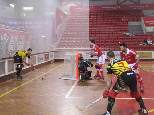 Imatge del partit del Noia a la pista del Benfica