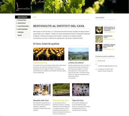 EIX. Nova web de l'Institut del Cava