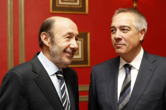 PSC. Rubalcaba i Pere Navarro