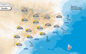 EIX. Alerta per pluges intenses demà al litoral