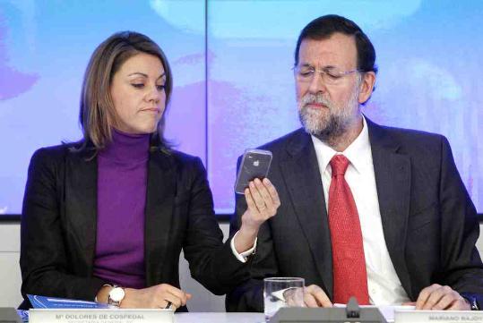 Eix. Dolores de Cospedal amb Mariano Rajoy