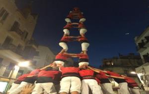 Els Xicots de Vilafranca descarreguen la torre de 8 amb folre fora de casa després de 9 anys