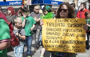 María Garcia Rubio. Manifestació de l'1 de maig a Vilanova i la Geltrú