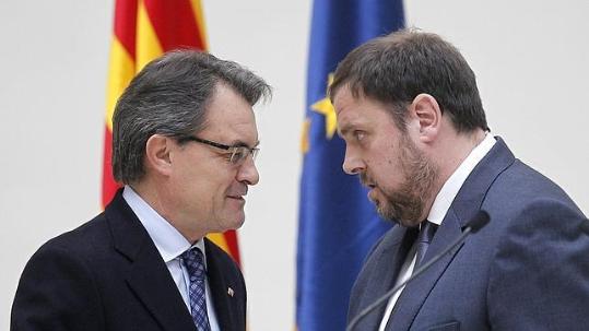 Artur Mas i Oriol Junqueras. Eix