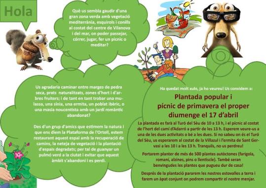 Plantada popular i picnic a l'Ortoll