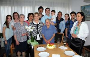 L'Ajuntament de Sant Sadurní felicita els 100 anys a Josefa Varias Gibert. Ajt Sant Sadurní d'Anoia