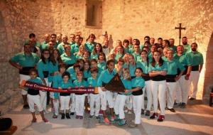 Ofrena dels Castellers de Vilafranca al Santuari de Santa Maria de Foix. Ajt de Torrelles de Foix