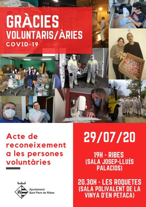 Acte institucional d’agraïment al voluntariat de la pandèmia de la covid-19