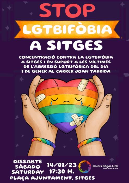 Concentració contra la LGTBIfòbia a Sitges i en suport a les víctimes