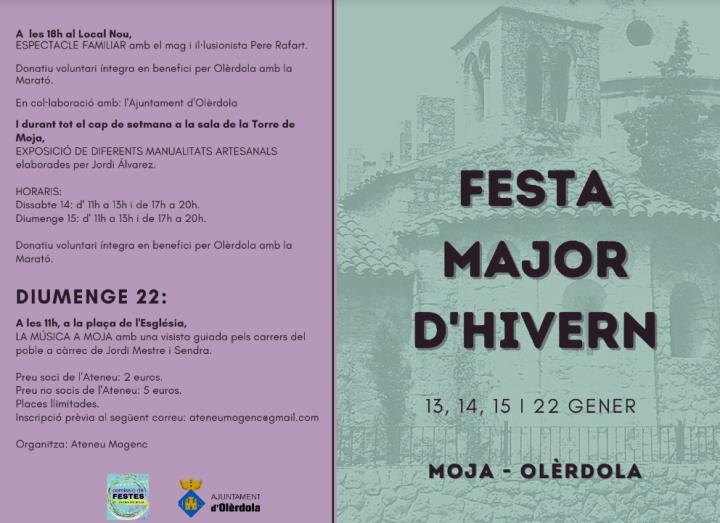 Programa Festa Major d'Hivern de Moja