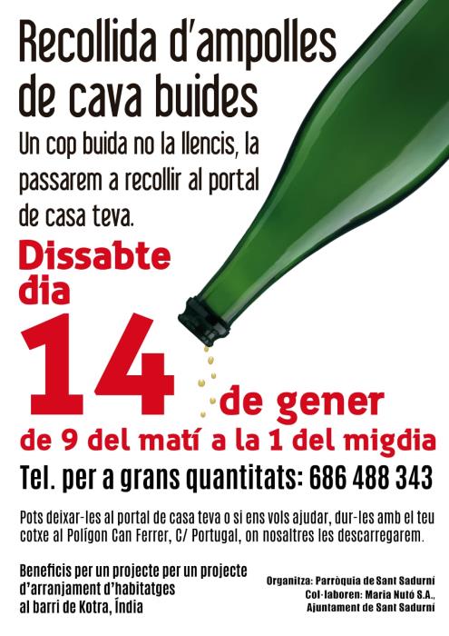 Recollida ampolles de cava Sant Sadurní