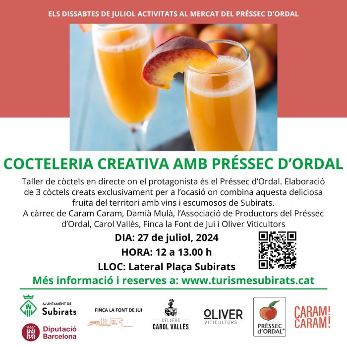 Cocteleria creativa amb Préssec d'Ordal