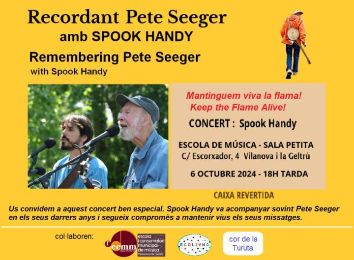 Concert únic amb Spook Handy, hereu musical de Pete Seeger, aquest diumenge