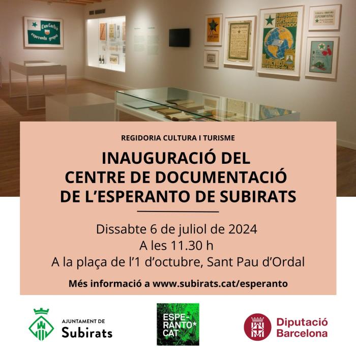 Inauguració del Centre de Documentació de l'Esperanto