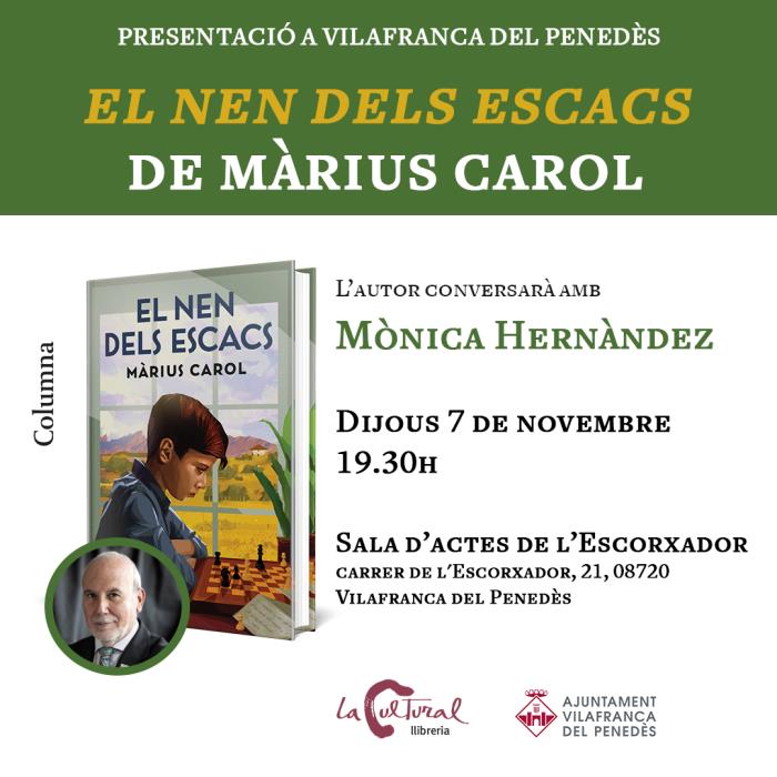 Presentació del llibre El nen dels escacs de Màrius Carol