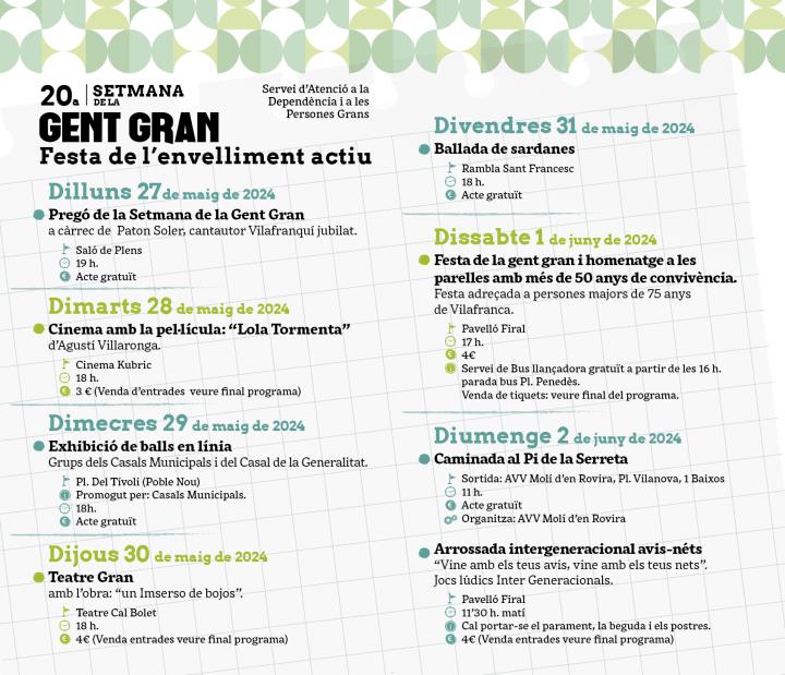 Setmana de la Gent Gran de Vilafranca