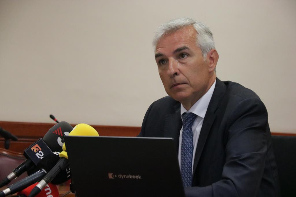 Antonio Recio, president de l'Audiència Provincial de Barcelona, en roda de premsa. ACN