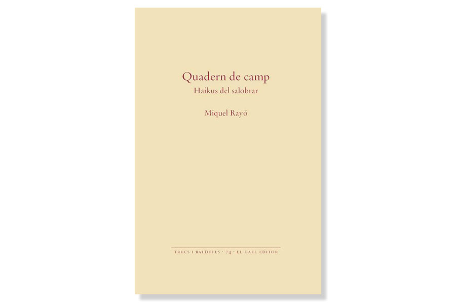 Coberta de 'Quadern de camp. Haikus del salobrar' de Miquel Rayó. Eix