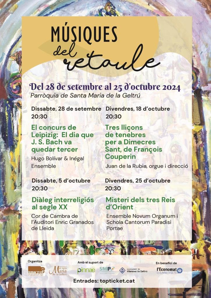 Comença el cicle 'Músiques del Retaule' a Vilanova i la Geltrú amb quatre concerts. EIX