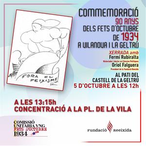 Commemoració dels 90 anys dels Fets d’Octubre del 1934 . Eix