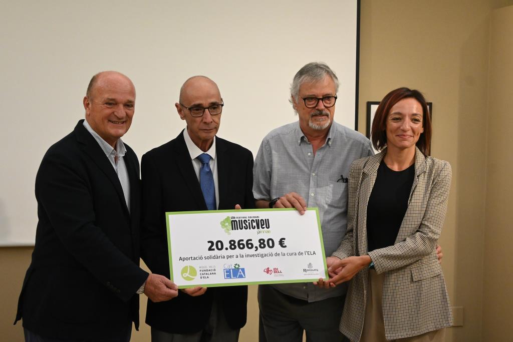 El festival solidari MUSICVEU dona 20.866 € en la investigació per la cura de l’ELA. Martí Monasterio