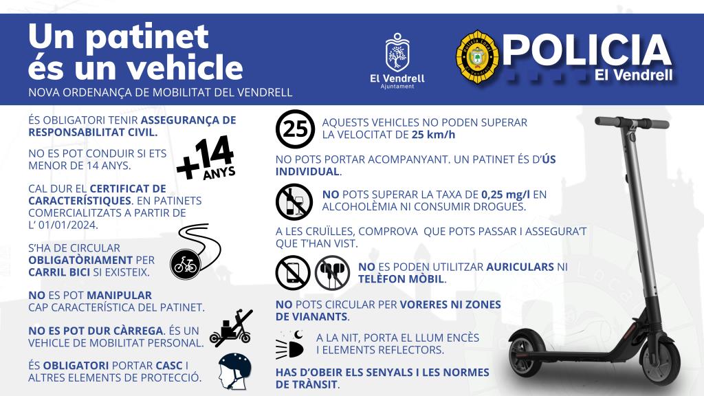 El govern del Vendrell acorda amb ERC la nova ordenança de mobilitat. Ajuntament del Vendrell