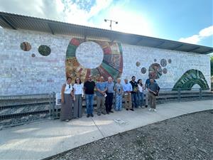 El Museu del Ferrocarril de Vilanova exposa l'emblemàtic fris de Julio Bono Peris