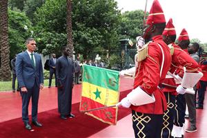 El president espanyol, Pedro Sánchez, i el president de Senegal, Bassirou Diomaye, aquest dijous a Dakar. ACN