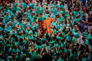 Els Castellers de Vilafranca després de guanyar el Concurs 