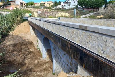 Finalitzades les obres de rehabilitació i ampliació del pont de Can Cartró, a Subirats. Diputació de Barcelona