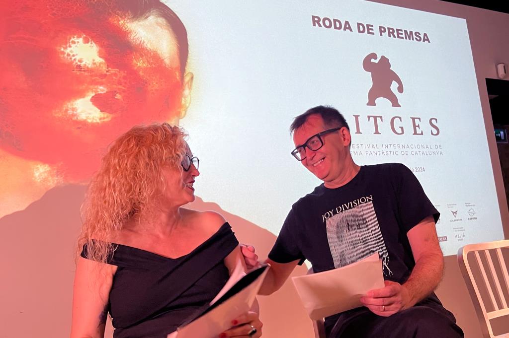 La directora de la Fundació del Festival de Sitges, Mònica Garcia, i el director artístic del Festival de Sitges, Ángel Sala, a la Fàbrica Moritz . AC