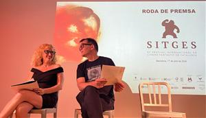 La directora de la Fundació del Festival de Sitges, Mònica Garcia, i el director artístic del Festival de Sitges, Ángel Sala, a la Fàbrica Moritz 