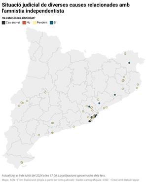 La llei d’amnistia compleix un mes i ja ha beneficiat plenament 74 persones, 50 de les quals policies. ACN