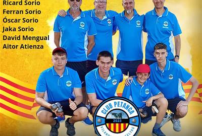 L'equip del Club Petanca Vilanova i la Geltrú . Eix