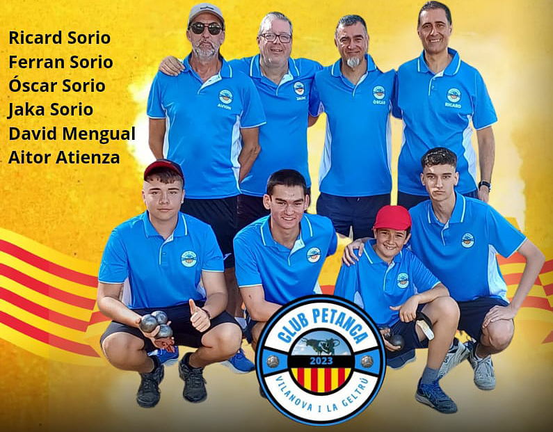 L'equip del Club Petanca Vilanova i la Geltrú . Eix