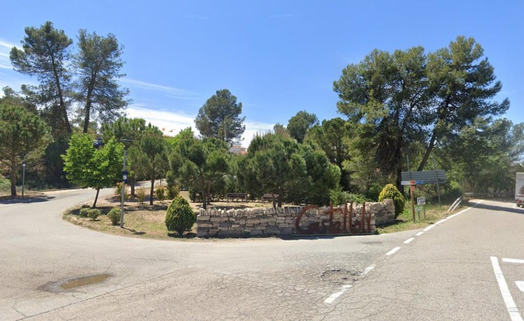 Nova rotonda a Castellolí per a desviar el trànsit per un pont en mal estat. EIX