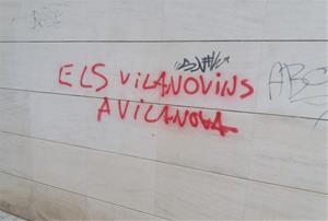 Pintada 'Els vilanovins a Vilanova'. Ferran Savall