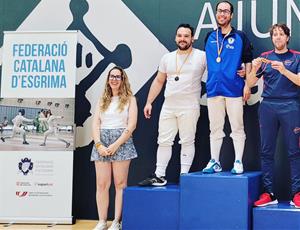 Podi veterans 30 al Campionat de Catalunya de Veterans d'Esgrima