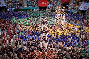 Primera jornada del Concurs de Castells de Tarragona. Xicots de Vilafranca i Bordegassos de Vilanova. ACN