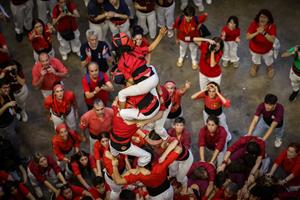 Primera jornada del Concurs de Castells de Tarragona. Xicots de Vilafranca i Bordegassos de Vilanova