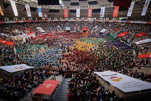 Primera jornada del Concurs de Castells de Tarragona. Xicots de Vilafranca i Bordegassos de Vilanova