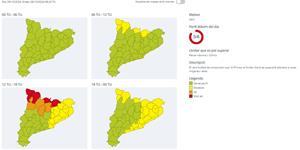 Protecció Civil activa l'alerta del Pla VENTCAT davant la previsió de fort vent demà . EIX