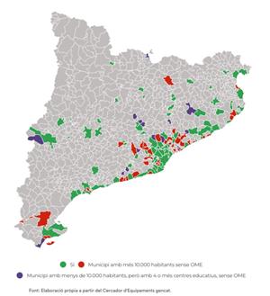 Quatre municipis del Penedès apareixen al mapa de localitats catalanes sense Oficina Municipal d’Escolarització. EIX