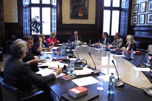 Reunió de la Mesa del Parlament presidida per Josep Rull. ACN / Mariona Puig